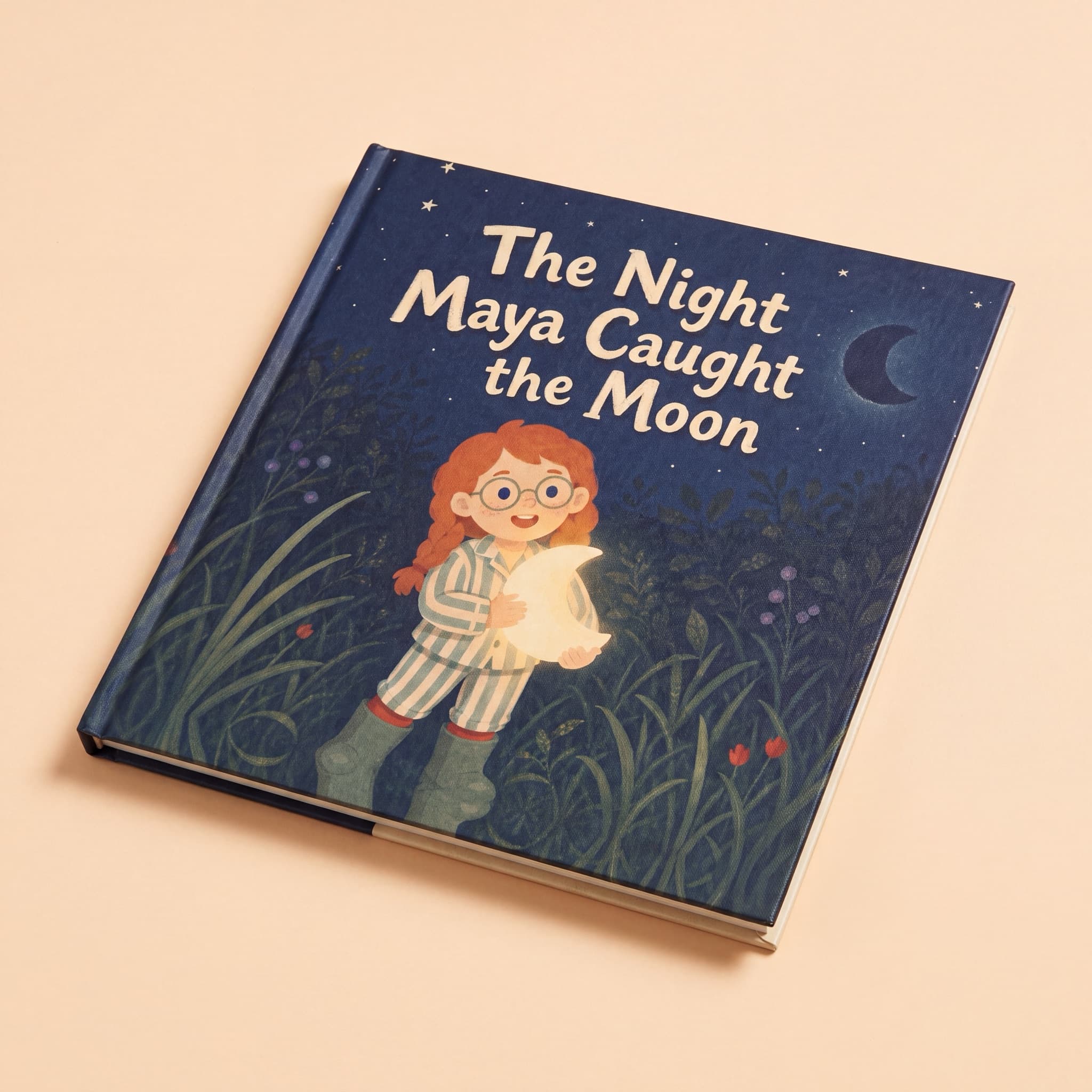 The cover of The Night You Caught the Moon, a personalized storybook