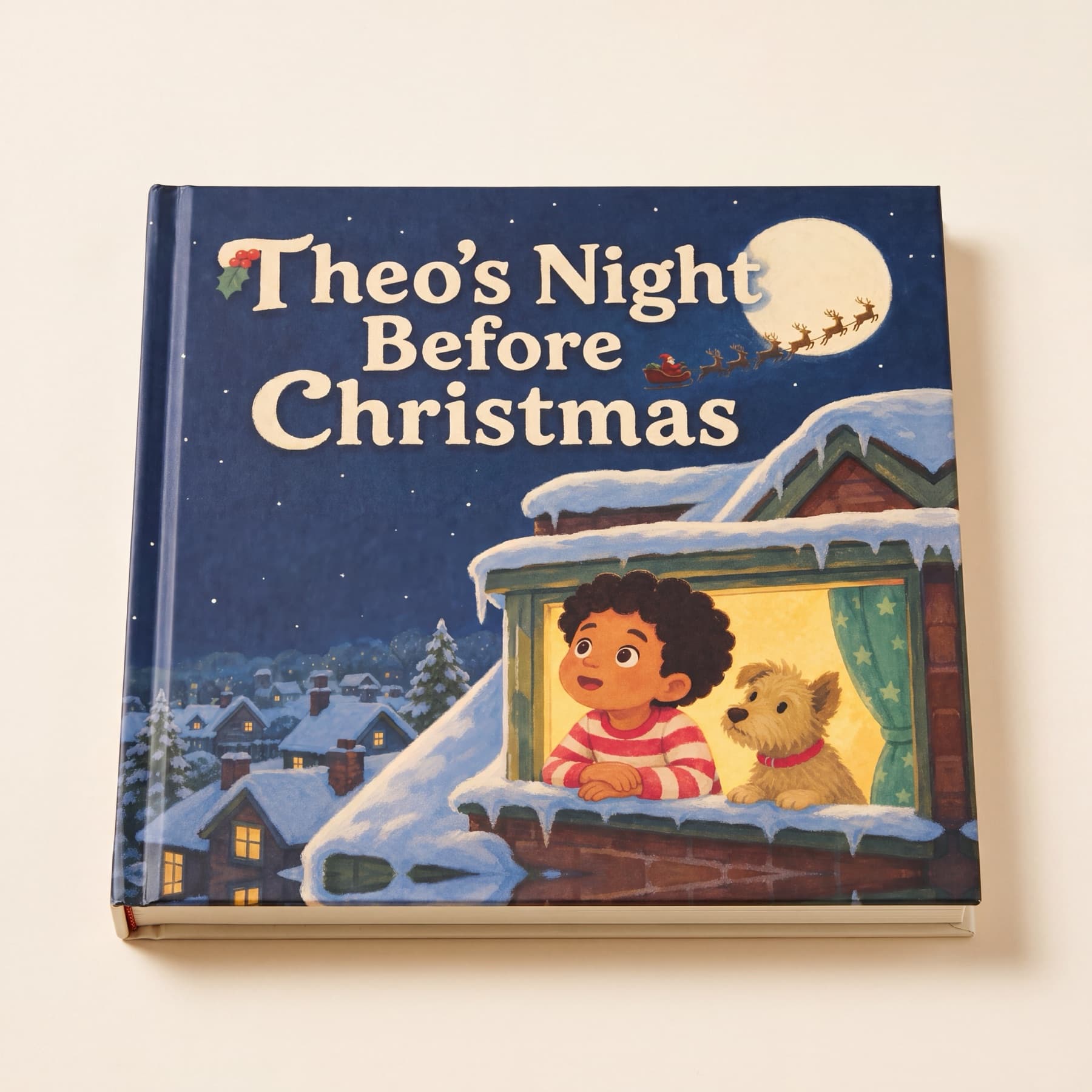 The cover of Your Night Before Christmas, a personalized storybook